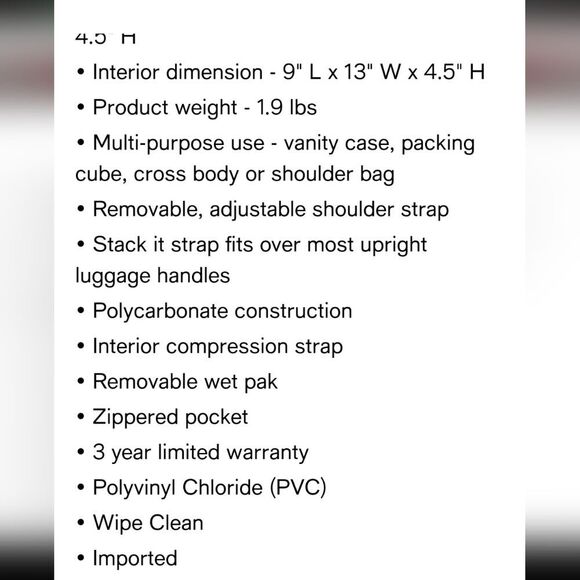 Samsonite Virtuosa Train Case- Off White - Picture 10 of 15